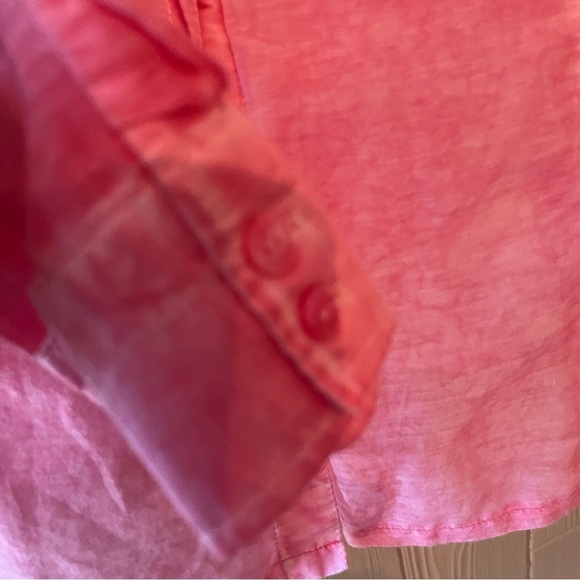 Pink Button-Up Women's Top - Picture 4 of 5